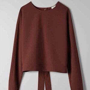 Aritzia Wilfred LOAN Blouse Burgundy